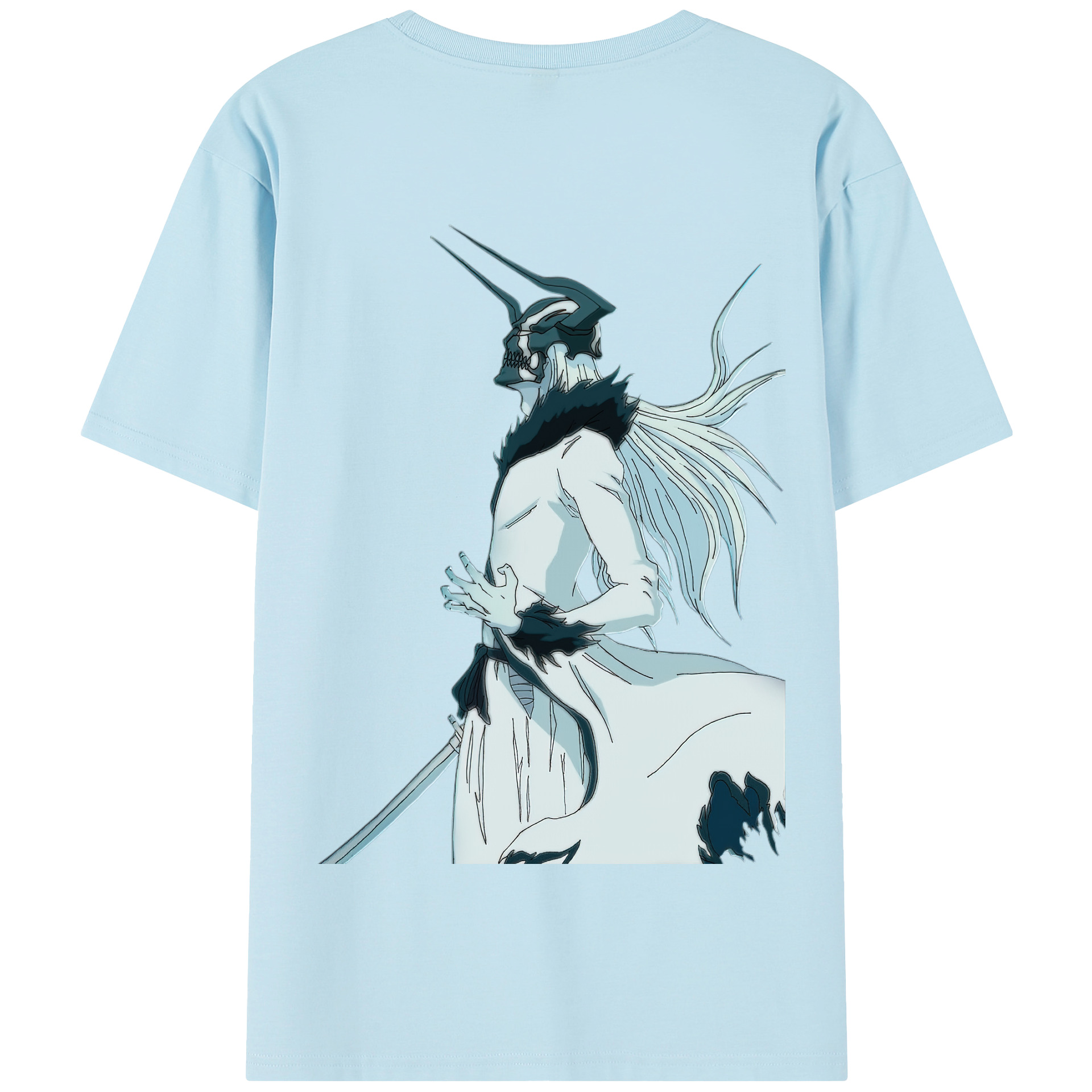 （画像用） ブリーチ 黒崎一護（くろさき いちご）BLEACH Kurosaki Ichigo 綿100％半袖Tシャツ（背面プリント）